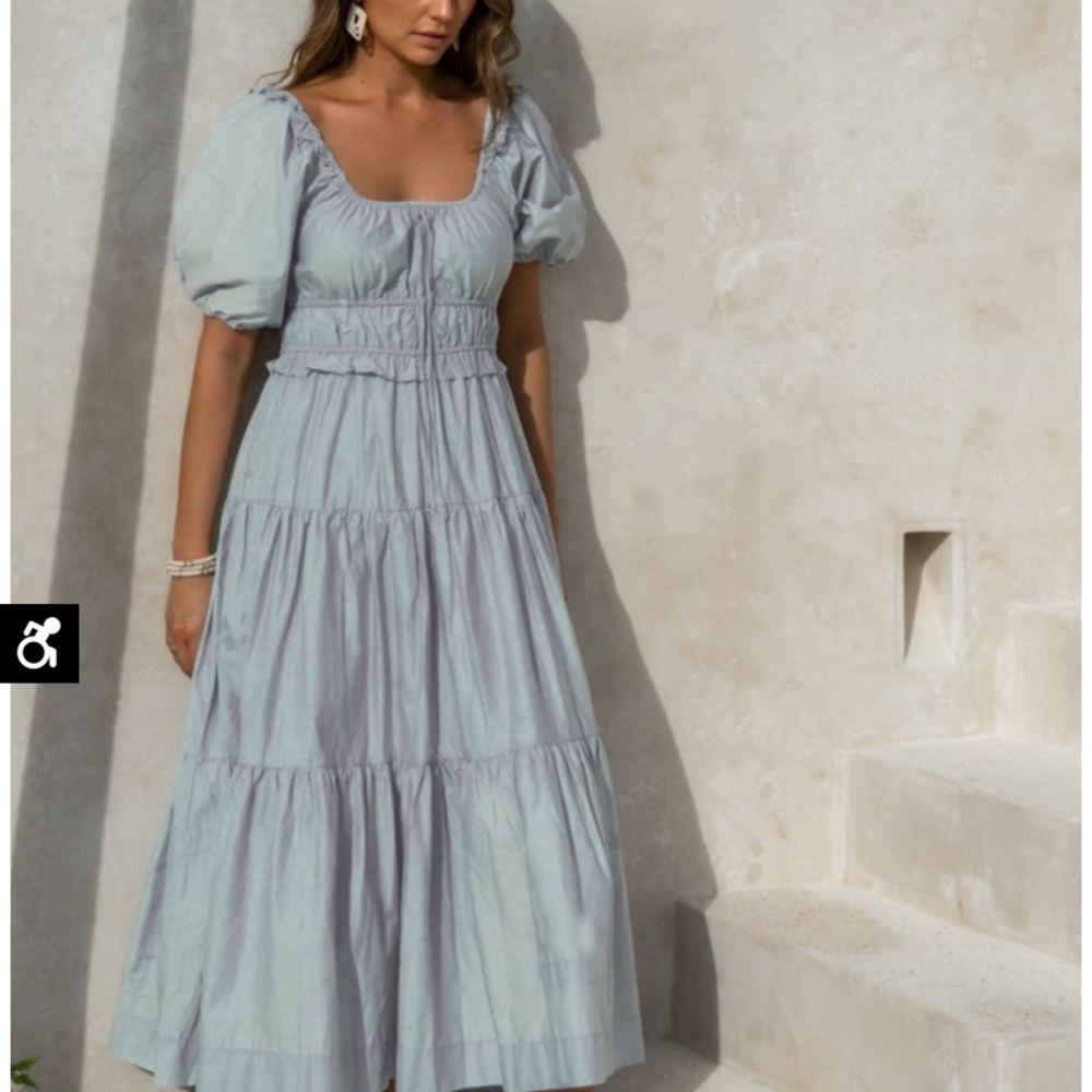 Bohme Mariah dress in blue with POCKETS!